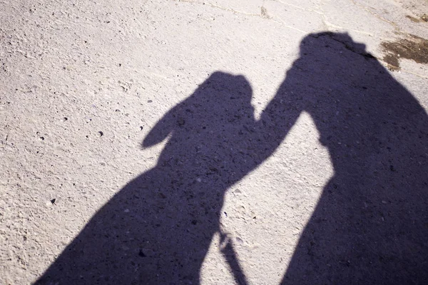 Shadow couple and dog