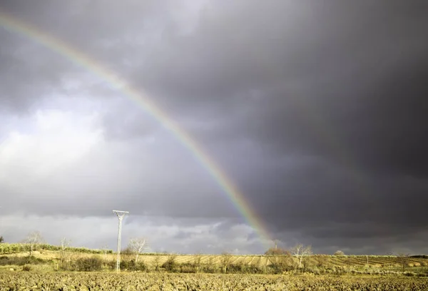 Rainbow in sky