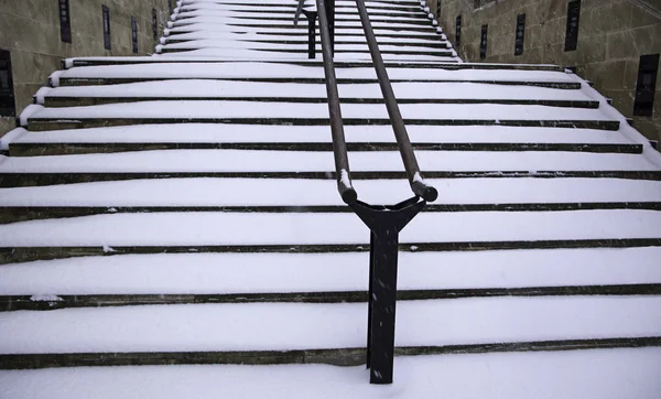Winter snow stairs