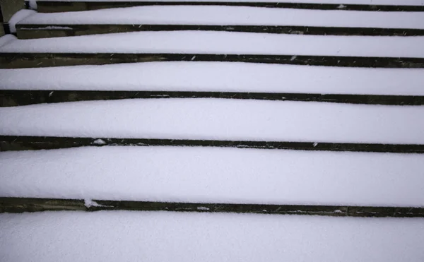 Inverno neve escadas — Fotografia de Stock