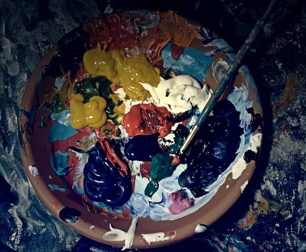 Suluboya sanatsal boyalar — Stok fotoğraf