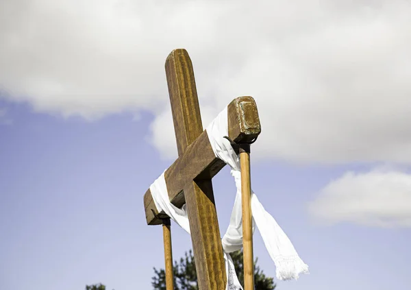 Cruz de madera dios — Foto de Stock