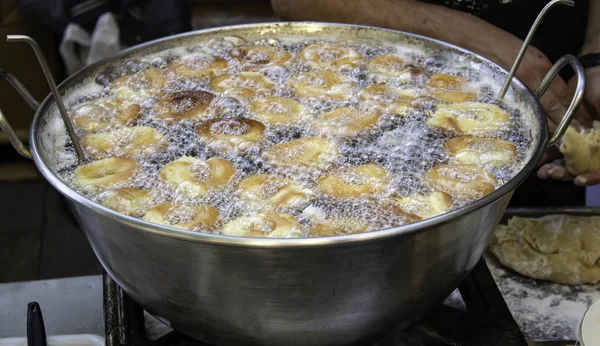 stock image Donuts in pan