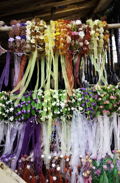 Headbands with flowers — Stock Photo, Image