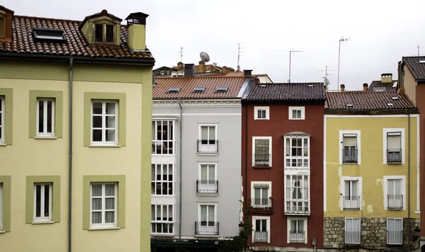 Burgos colored houses — 图库照片