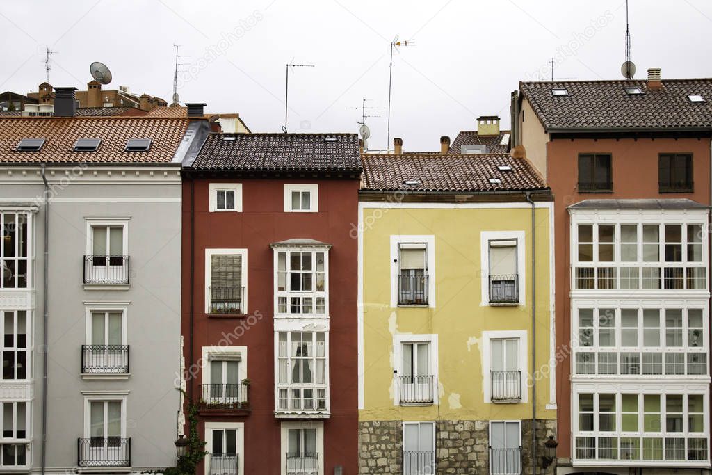 Burgos colored houses