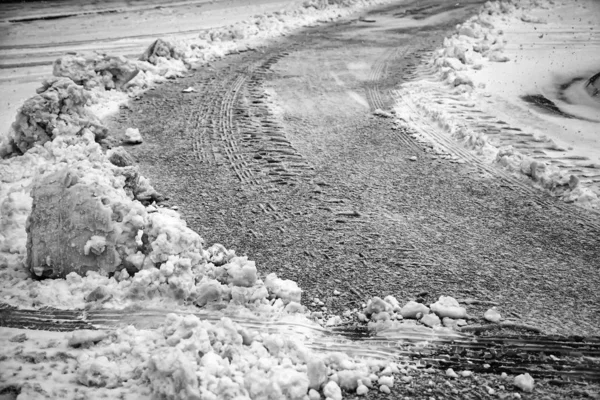Estrada com gelo — Fotografia de Stock