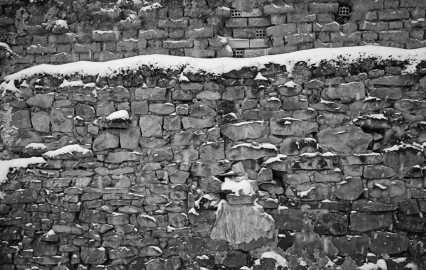 Snowy street wall — Stock Photo, Image