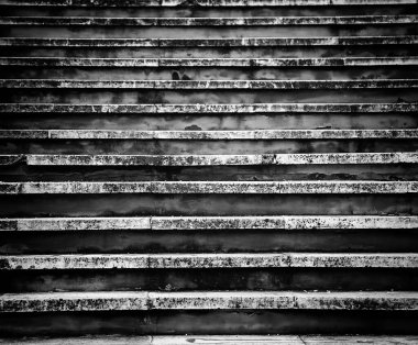 Kentsel caddedeki mermer merdivenler, inşaat ve mimari