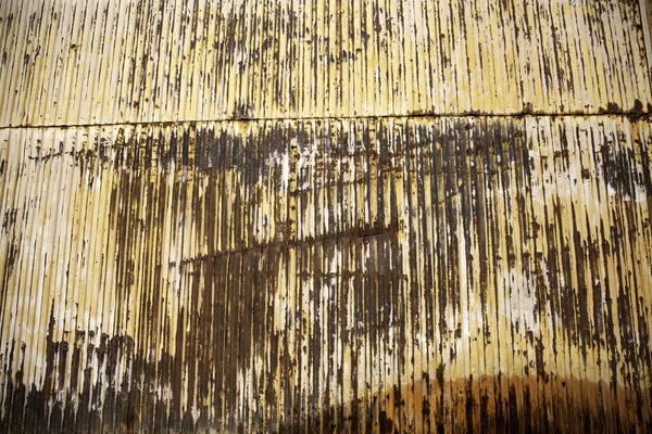 Rdzawo Metalowa Faktura Ścianach Przemysłowych Budownictwie Niszczeniu — Zdjęcie stockowe