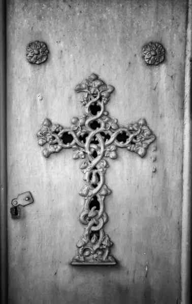 Puerta Panteón Cementerio Muerte Religión Cristianismo — Foto de Stock