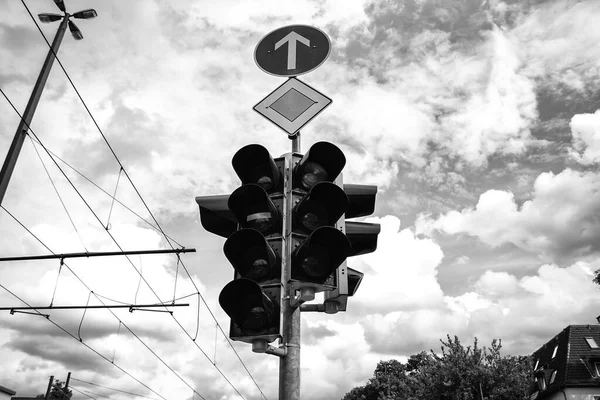 Traffic Light European City Signs Traffic Transport — Stock Photo, Image