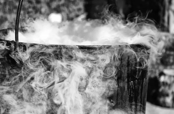Magic Cauldron Witchcraft Smoke Special Effects — Stock Photo, Image