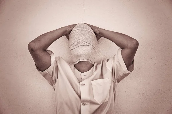 Psychiatric Patient Bandaged Mental Disorders — Stock Photo, Image