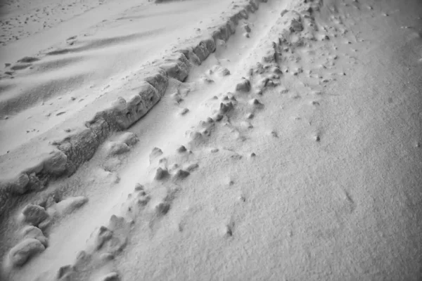 Pokryte Śniegiem Lodu Ziemi Zimie Ryzyka Natura — Zdjęcie stockowe