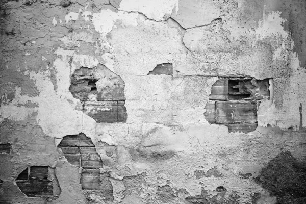 Gebroken Bakstenen Muur Stedelijk Gebouw Bouw — Stockfoto