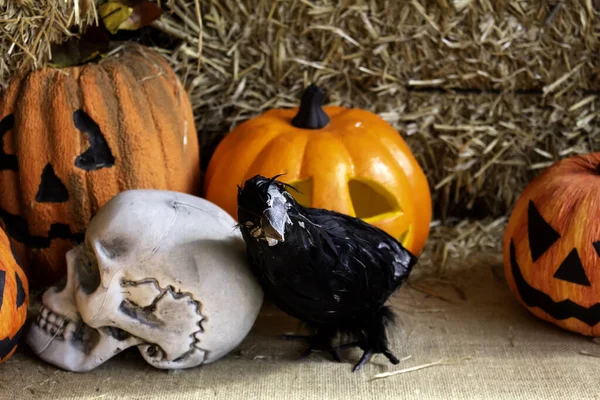 Scary Pumpkin Halloween Party Ghosts Witchcraft — Stock Photo, Image