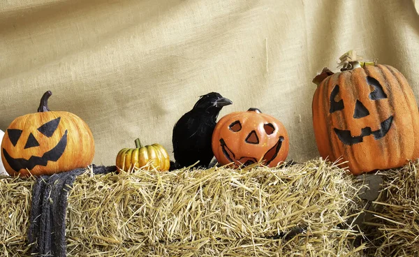 Scary pumpkin on Halloween, party and ghosts, witchcraft