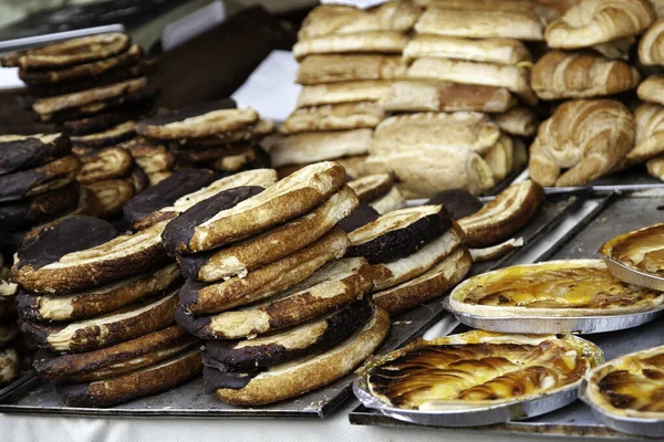 Czekoladowe Ciasto Palmowe Francuskie Cieście Niezdrowe Jedzenie Odżywianie — Zdjęcie stockowe