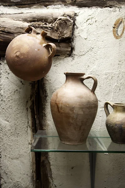 Artículos Barro Jarras Cerámica Artesanales Industriales Objetos —  Fotos de Stock