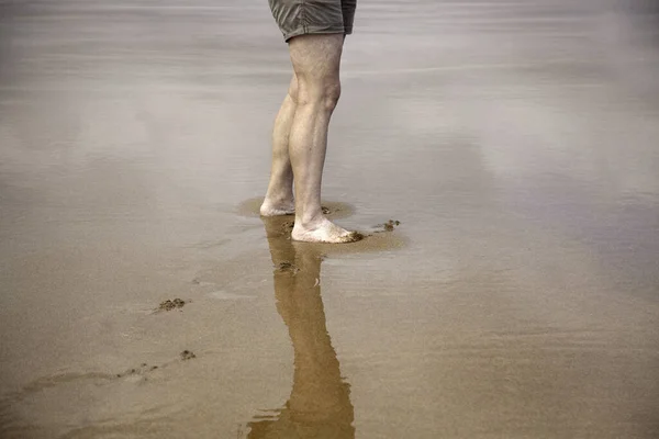 Person Walking Beach Sport Health Vacation — Stock Photo, Image