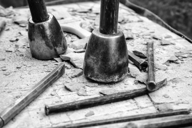 İş ve endüstri yerine ahşap oyma araçları