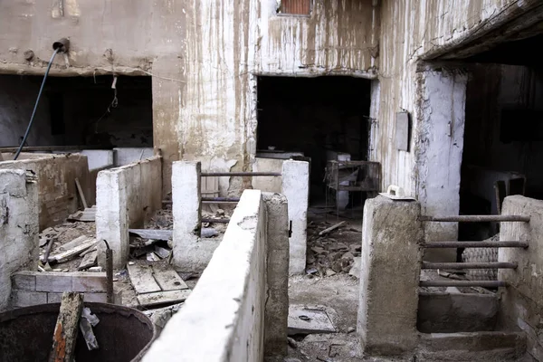 Casa Interior Abandonada Ruinas Construcción Arquitectura —  Fotos de Stock