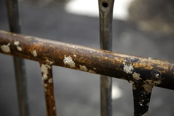 Barreira Proteção Metal Detalhes Segurança — Fotografia de Stock