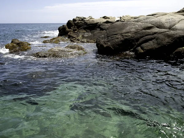 Naturparadies Strand Mit Klarem Wasser Ausflüge Und Urlaub — Stockfoto