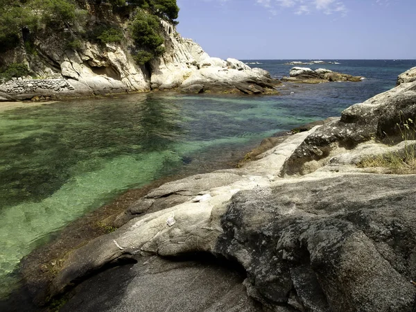 Naturlig Paradisstrand Med Klart Vatten Utflykter Och Semester — Stockfoto