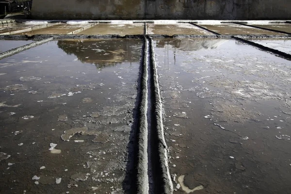 アヴェイロの塩鉱山 塩抽出の詳細 ヨーロッパの観光 — ストック写真
