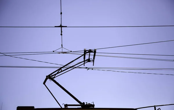 Tram Cables Lisbon Detail Historical Transport Tourism Europe — Stock Photo, Image