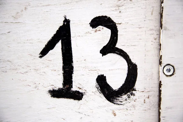 Number Thirteen Detail Odd Information Number — Stock Photo, Image