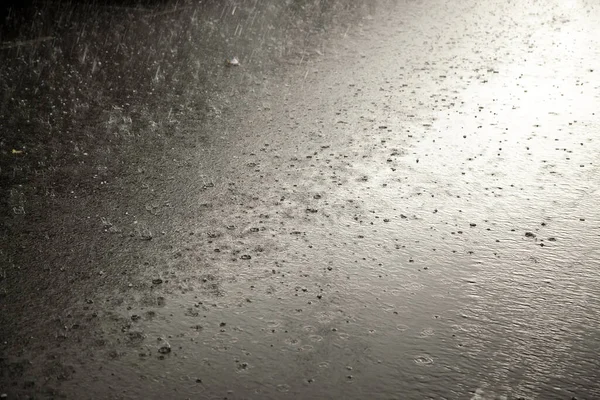 Torrential Rain Hail Temporary Climate Change Nature — Stock Photo, Image