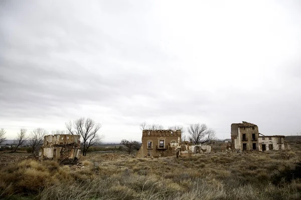 Belchite Opuszczone Miasto Tajemnica Przerażenie — Zdjęcie stockowe