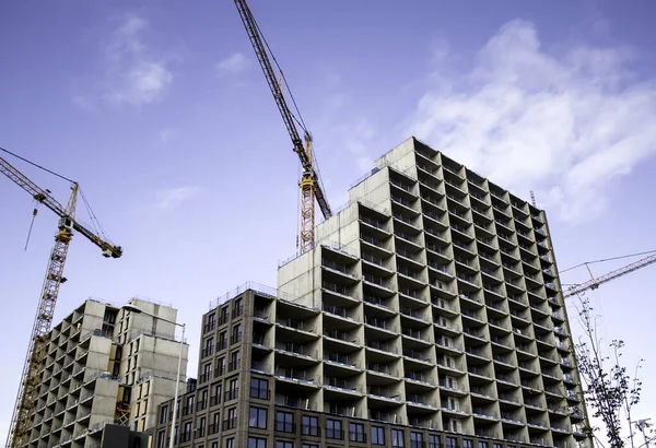 Oprichting Van Een Huis Aanbouw Detail Van Het Gebouw Aanbouw — Stockfoto