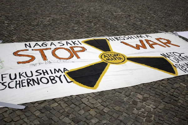 Protester Mot Kärnvapenkrig Tyskland Bakteriologisk Kontaminering — Stockfoto