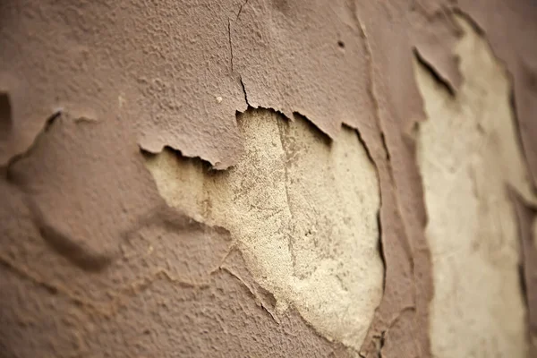 Пілінг Пофарбованої Стіни Деталі Руїн Занедбання — стокове фото