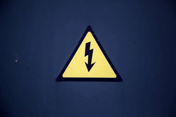 Symbol Nebezpečí Elektřiny Konstrukce Architektury Energie — Stock fotografie