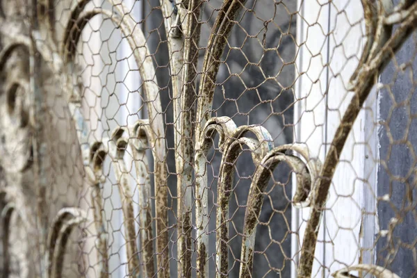 Rusty Wrought Iron Fence — Stock Photo, Image