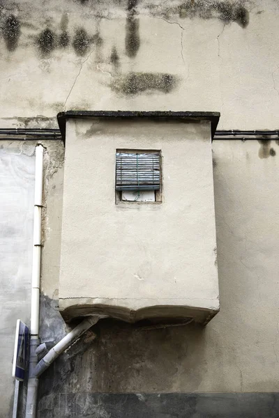 Ventana Casa Abandonada Construcción Arquitectura Fachada —  Fotos de Stock