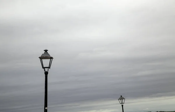 Lampposts City Sky Lighting Construction — Stock Photo, Image