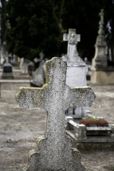 Cementerio Con Tumbas España Símbolo Religioso —  Fotos de Stock