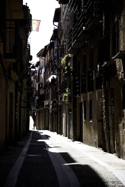 Callejón Ciudad Con Casas Construcción Arquitectura Turismo —  Fotos de Stock