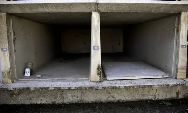 Cimitero Con Tombe Spagna Simbolo Religioso — Foto Stock