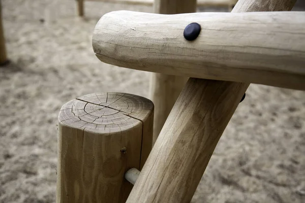 Yakacak Odun Doğa Geri Dönüşüm Için Istiflenmiş Odun Kütükleri — Stok fotoğraf