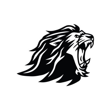 Kükreyen aslan Logo vektör baş