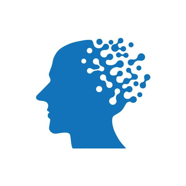 Icona dell'intelligenza artificiale. Progettazione di illustrazione vettoriale AI umana — Vettoriale Stock