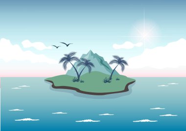 Denizde ıssız bir ada