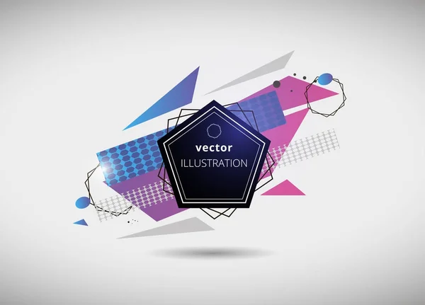 Vector abstraction with circles and triangles — Stock Vector